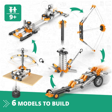 Engino- Stem Toys, Physics Laws: Inertia, Friction, Circular Motion, Construction Toys For Kids 9+, Educational Toys, Gifts For Boys & Girls (6 Model Options)