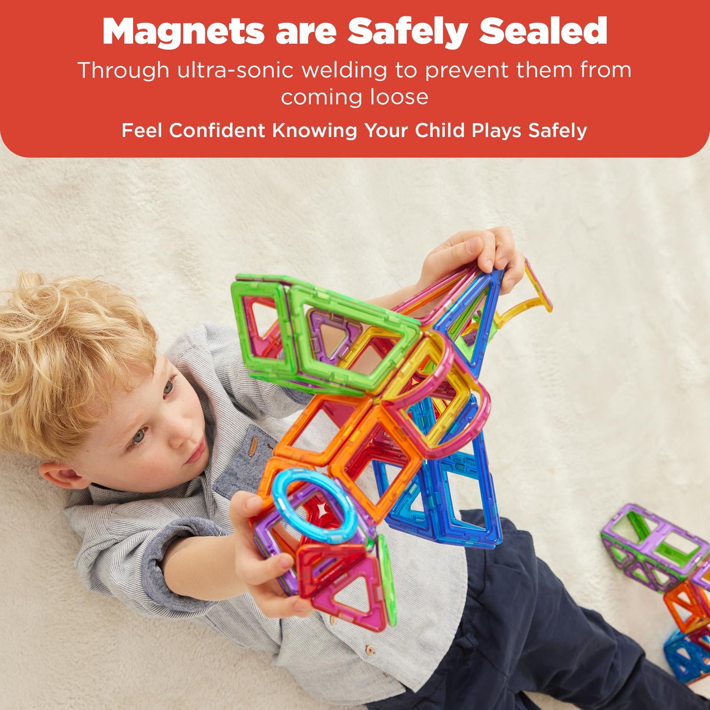 Magformers Diamond 12 Pieces Rainbow Colors, Educational Magnetic Geometric Shapes Tiles Building Stem Toy Set Ages 3+