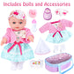 Uzidbto Realistic Baby Dolls 12 Inch Girl Baby Doll With Accessories And Clothes Includes Blanket,Carrier Bassinet Bed,Pacifier,