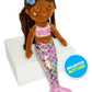June Garden 15.5" Sparkly Mermaid Layla Plush Doll - Soft Polyester Stuffed Toy for Toddler Girls