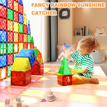 102Pcs Magnetic Building Blocks Stem Toy Set For Kids - Montessori Approved Sensory Learning