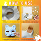 Therian Mask Kit With Fur & Eye Mesh And Fuzzy Fabric,Diy Cat Mask All-In-One To Paint, Blank White Mask For Halloween Masquerad