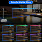 Pool Volleyball Net Set With Lights, Solar Powered Portable Outdoor Led Volleyball Net For Pool With 2 Glowing Balls,Pump And We