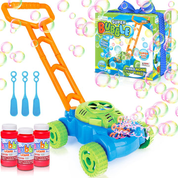 Artcreativity Bubble Lawn Mower, Bubble Blowing Push Toys For Kids Ages 1 2 3 4 5, Bubble Machine, Summer Outdoor Gardening Toys For Toddlers, Birthday Gifts Party Favors For Boys & Girls