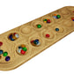Classic Mancala Game - Features A Full-Sized, Solid Wooden Board With Exquisite Detail Stones By Pressman For 2 Players