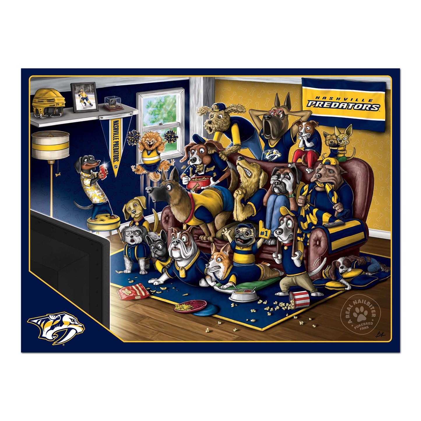 YouTheFan NHL Nashville Predators 500pc Puzzle - Cardboard, Team Colors, Model 2502625