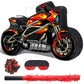 Shappy 3D Red Motorcycle Piñata - Small Race Car Design for Racing Theme Birthday Party with Blindfold, Stick & Confetti