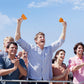Windy City Novelties Metal Cowbell Novelty Noise Makers - 3 inch - 12 Pack - Orange