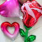 Lovoir 10 Pcs Gradient Heart Shape Foil Mylar Balloons 18 Inch Love Balloons For Valentine'S Day Birthday Party Decorations Wedd
