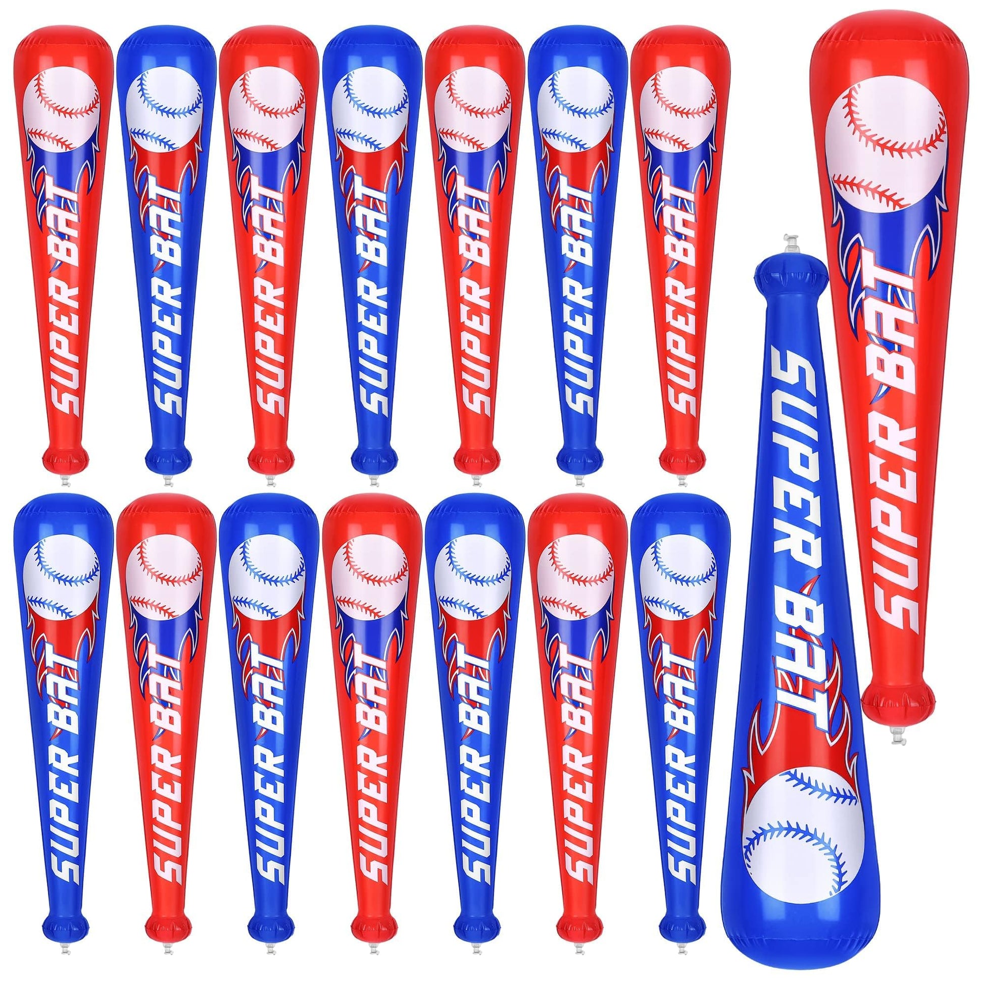 durony 18 Pieces Baseball Bat Inflates 22 Inch Inflatable Baseball Inflates  Baseball Party Supplies  Sports Theme Toy  Birthday Party Decorations