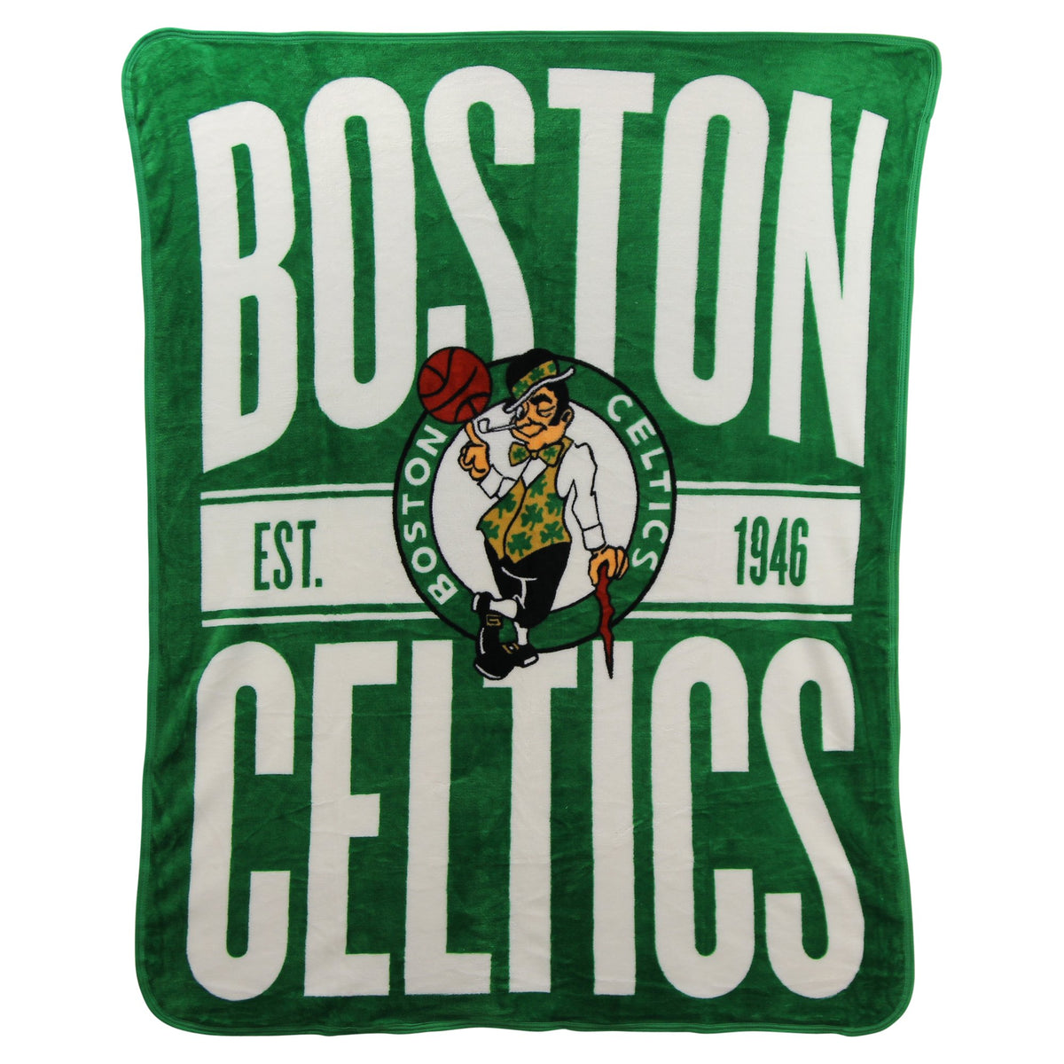 NBA Boston Celtics Micro Raschel Throw, One Size, Multicolor