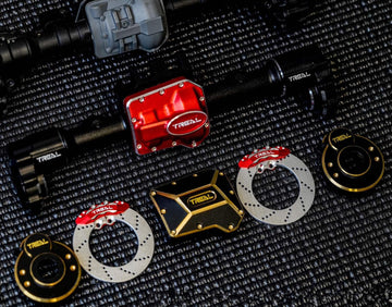 Treal Brass Outer Portal Covers 42G/Pc Heavy Weight Compatible With Trx-4/Trx-6 Black