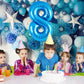 Blue Number 8 Balloon 40 Inch, Big Large Foil Helium Number Balloons, Jumbo Giant Mylar Number 8 Balloons For 8 Year Old Birthda