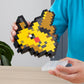 Mega Brands Pikachu Construction Set, 15 cm Articulated Figure, Retro Style, 400 Pieces, Plastic, Collectable Toy, Model HTH74