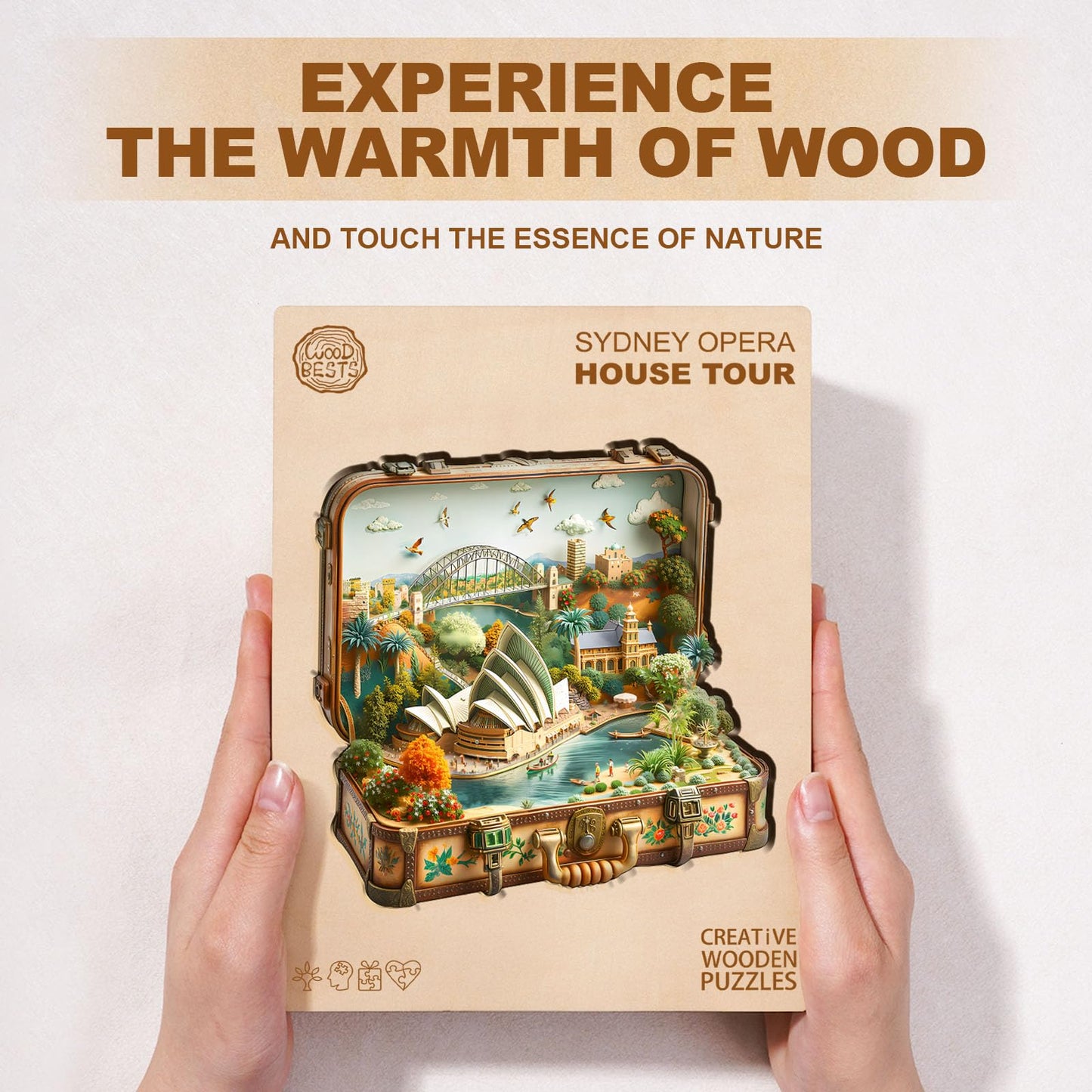 Jigfoxy Wooden Puzzles for mature-themeds  Sydney Opera House Tour Wood Puzzles mature-themed  Unique Animal Shape Wooden Jigsaw Puzzles for mature-themeds  Birthday Gifts for Puzzle Lovers  Family (M-11.4 * 11.2in-190p)