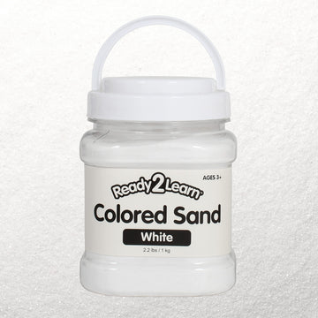 READY 2 LEARN Colored Sand - White - 2.2 lbs - Play Sand for Kids - Perfect for Arts and Crafts, Sensory Bins, Wedding Decoratio