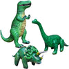 Jet Creations Inflatable Dinosaur 3-Pack - T-Rex 43 , Brachiosaurus 48 , Triceratops 43  - Prehistoric Blow-Up Toys For Kids, Pa