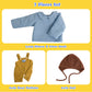 Ekokiz Reborn Baby Dolls Clothes Baby Boy Clothes Perfectly Cute Newborn Dolls Outfits 17-20 Inches Doll Accessories Fit Reborn