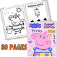 Coloring and Activity Set - Bundle Includes Peppa Pig Coloring Book, Peppa Pig Stickers, and 2-Sided Door Hanger (Peppa Coloring