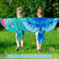Irolewin Bird-Wings-Costume For Kids And Headband, Eagle-Parrot Dress-Up-Wings For Girls Boys Halloween-Party Favors (Green)