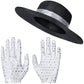 Dance Star Costume For Kids 80S 90S Pop Stage Cosplay Party Halloween Role Play 6-8 Years White Black