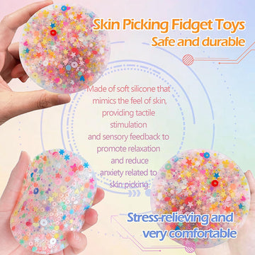 1Pcs Non-Sticky Skin Picking Fidget Toys, Silicone Picking Sensory Pick Fidget Pad, Skin Picking Pocket Pads To Pick Dig And Pee