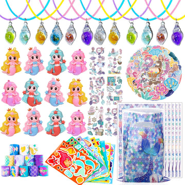 Mermaid Party Favors Birthday Party Decorations Supplies,Little Mermaid Goodie Bags Fillers Stuffers for Kids Birthday Gifts for