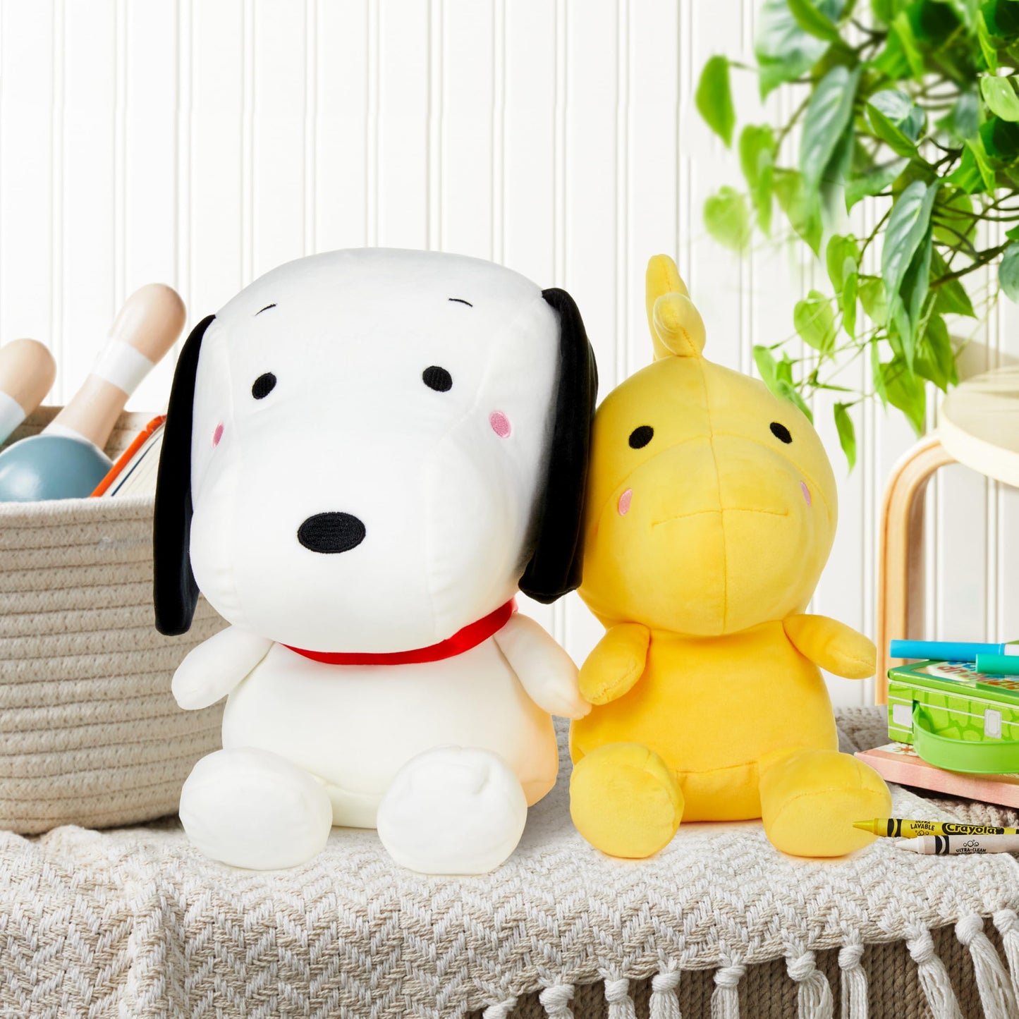 Hallmark Large Better Together Peanuts Magnetic Plush (Snoopy & Woodstock) 10.5 Stuffed Toys, Easter Gifts for Kids