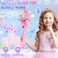 Chridark Bubble Wands For Kids Girls - Include 4 Bubble Solution, Light Up Led & Sound Effect, Outdoor Party Birthday Windmill Bubble Machine Toys For Toddlers, Gift For Girls Age 3 4 5 6 7 8 Year Old