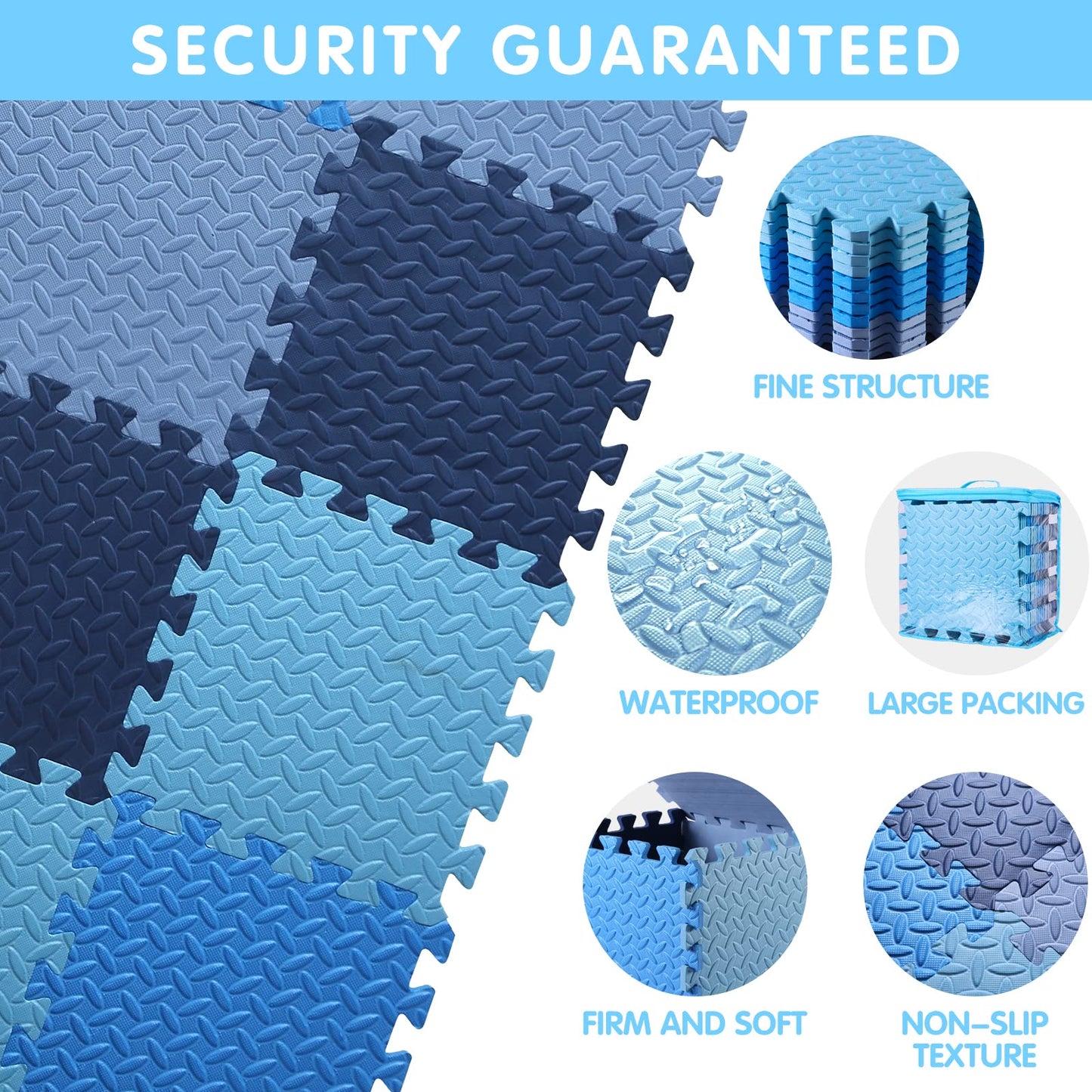 Tamiplay 16 Tiles Foam Play Mat For Baby, Soft & Safe Eva Foam Mats For Floor, Square Baby Play Mat, Kids Foam Puzzle Floor Mat,