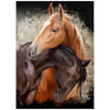 MyPuzzle.com 1000 Piece Jigsaw Puzzle - Horse Hug - Premium Cardboard - Made in USA - Black
