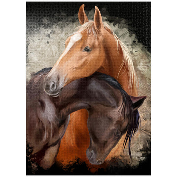 Mypuzzle Horse Hug - Premium 1000 Piece Jigsaw Puzzle - Made In Usa