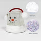 MOMENTS IN TIME 6.9H Acrylic Ice Cube Snowman - LED Lights, Water Spinning Glitter, Battery Operated