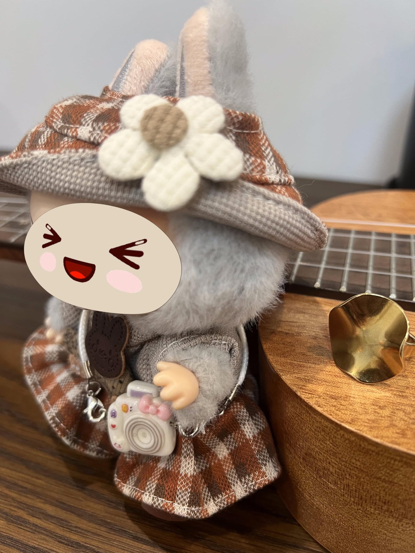 Doll Clothing - Babydoll Clothes Set Chic Outfit Handmade Garment Dress With Shoes And Accessories(No Doll), Brown-Lbb017