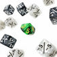 Citadel Black MTG Buff Dice Counters +1/+1 and -1/-1 Set of 25 Premium Dice - Includes Poison Dice with Velvet Drawstring Pouch,