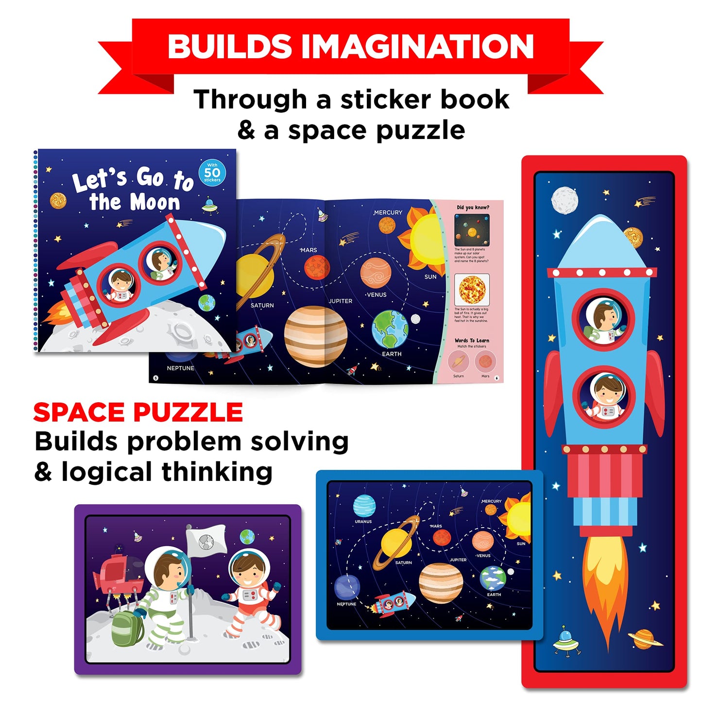 Learnabee Multicolor Learning Toys for 3 Year Olds | Educational Board Books & Fun Activities | Perfect Gift for Kids
