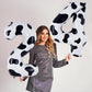 Cow Print Number 4 Balloon, Large 40 Inch Cow Number Birthday Balloons, Foil Mylar Number 4 Balloons For 4 Year Old Birthday Par