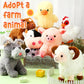 Hiboom 7 Pcs Farm Stuffed Plush Animals Toys Set 8 Inch Barnyard Stuffed Animals Bulk Soft Pig Rooster Horse Duck Sheep Cow Dog