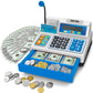 Calculator Cash Register - 103 Pcs Toy Cash Register, Store Set With Microphone, Credit Card And Banking For Kids, Early Math Sk