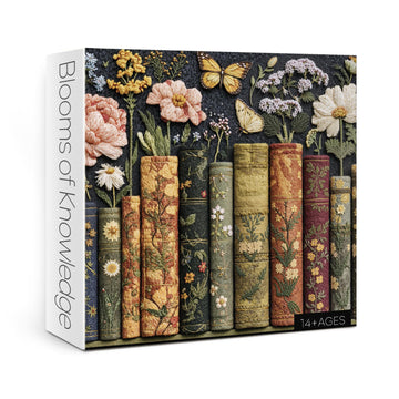 Beautiful Garden Flower Book Puzzles for Adults 1000 Pieces Art, Colorful Vintage Butterfly Plant Jigsaw Puzzles, Pretty Challen