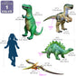 Jet Creations 4Pk T. Rex Stegosaurus Raptor Pteranodon Inflatable, 37-51    | Prehistoric Dinosaur Toys For Adults And Kids 3 Ye
