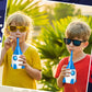 Tanlade Space Cups Bulk Plastic Rocket Shape Cups Rocket Bottles with Straws Universe Themed Party Favor Gift Supplies, Reusable