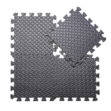 Coolcandy Eva Foam Square Kids Play Mat, 16 Tiles Colorful, 0.4'' Thickened Interlocking Foam Floor Tiles