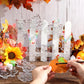 Beeveer 30 Sets Fall Animals Suncatchers Art Kits DIY Thanksgiving Squirrels Owl Suncatcher Crafts Paint Your Own Window Ornamen