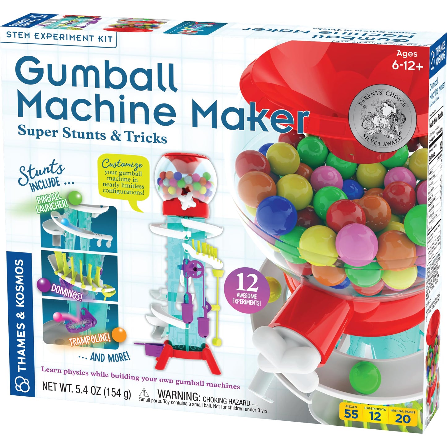 Thames & Kosmos Gumball Machine Maker Lab - Build Machines With Physics & Engineering Lessons | 12 Experiments | Make Your Own Gumball Machines | Includes Gumballs | Award Winner