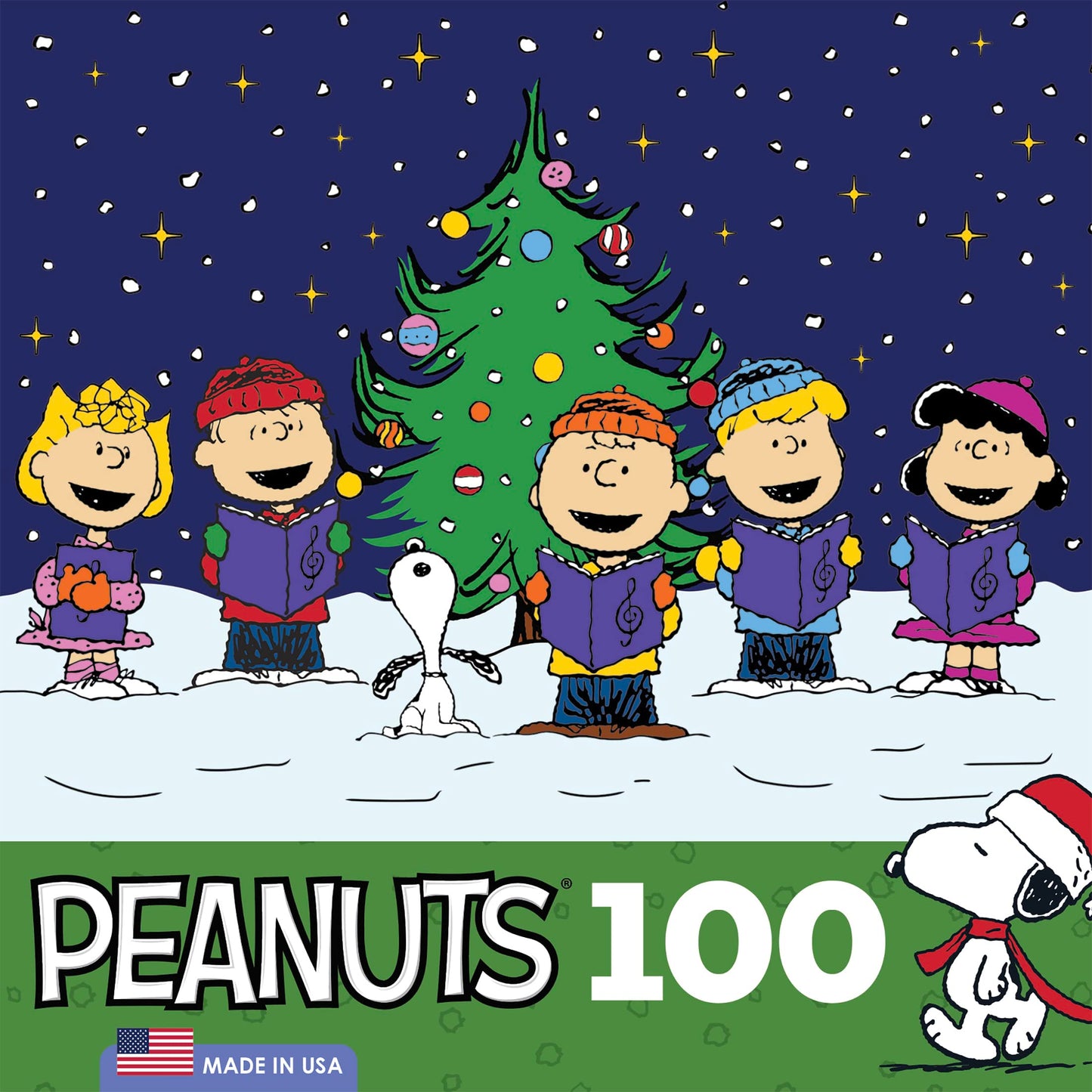 Roseart - Peanuts - Christmas Caroling - 100 Piece Jigsaw Puzzle For Kids And Adults