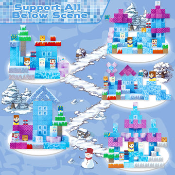 Graceduck Magnetic Blocks - 150Pcs Magnetic Blocks Build Frozen Castle - Magnetic Toys For Montessori Toddler Christmas Birthday Gifts - Stem Sensory Toys For 3 4 5 6 7 8 9 10 Year Old Girls