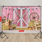 Western Cowgirl Banner Cowgirl Party Decoration Backdrop Pink Western Rustic Wooden House Barn Photography Background For Birthd