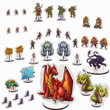 Wanderers Emporium DND Miniatures Starter Set - Ruthless Pack, 39 Minis, 28mm-32mm Scale, Cardboard Bases
