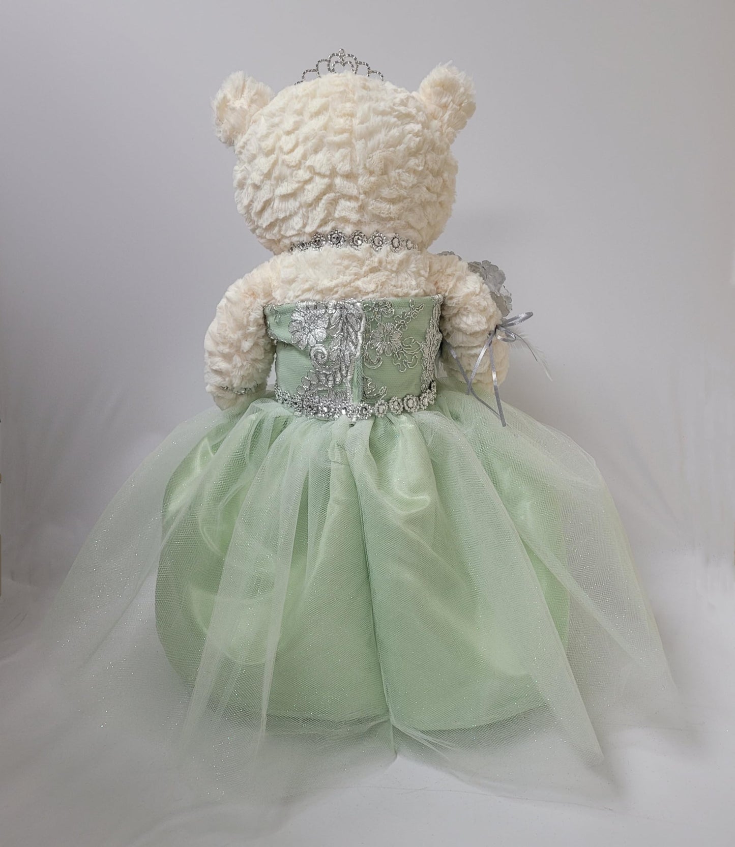 KINNEX COLLECTIONS SINCE 1997 20 Quince Anos Quinceanera Last Doll Teddy Bear with Dress (Centerpiece) ~ ARC16831-8 (Pistachio)